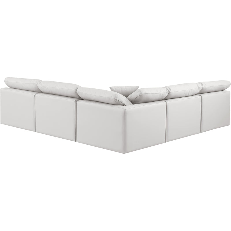 Meridian Indulge Cream Vegan Leather Modular Sectional IMAGE 3