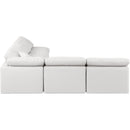 Meridian Indulge Cream Vegan Leather Modular Sectional IMAGE 5
