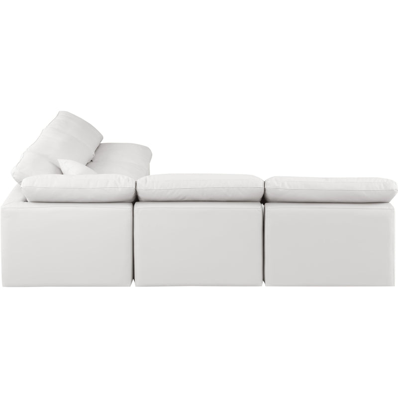 Meridian Indulge Cream Vegan Leather Modular Sectional IMAGE 5