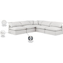 Meridian Indulge Cream Vegan Leather Modular Sectional IMAGE 8