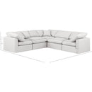 Meridian Indulge Cream Vegan Leather Modular Sectional IMAGE 10