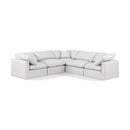 Meridian Indulge Cream Vegan Leather Modular Sectional IMAGE 1