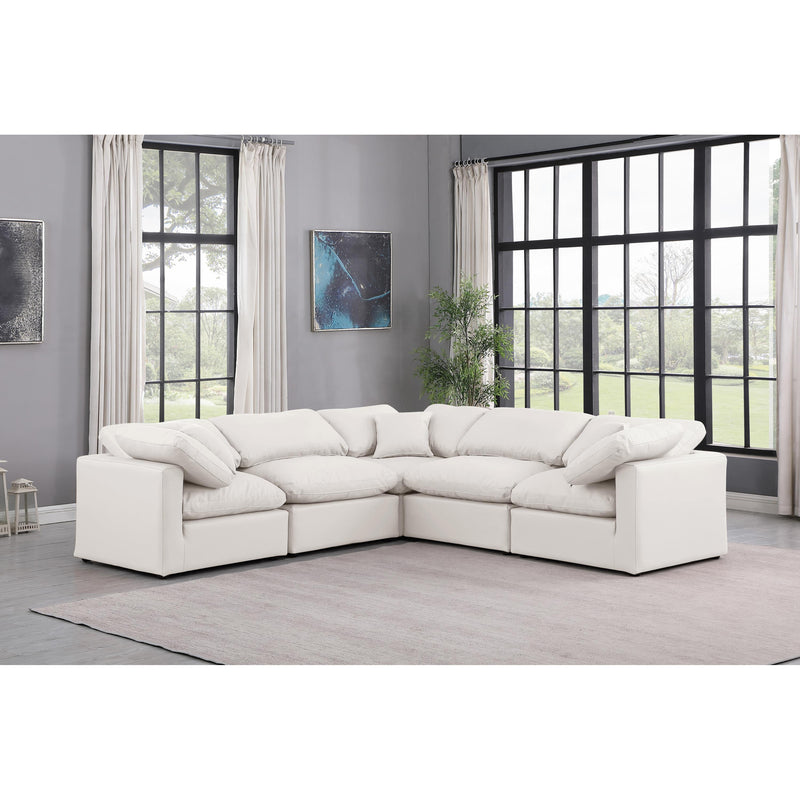 Meridian Indulge Cream Vegan Leather Modular Sectional IMAGE 2