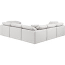 Meridian Indulge Cream Vegan Leather Modular Sectional IMAGE 3