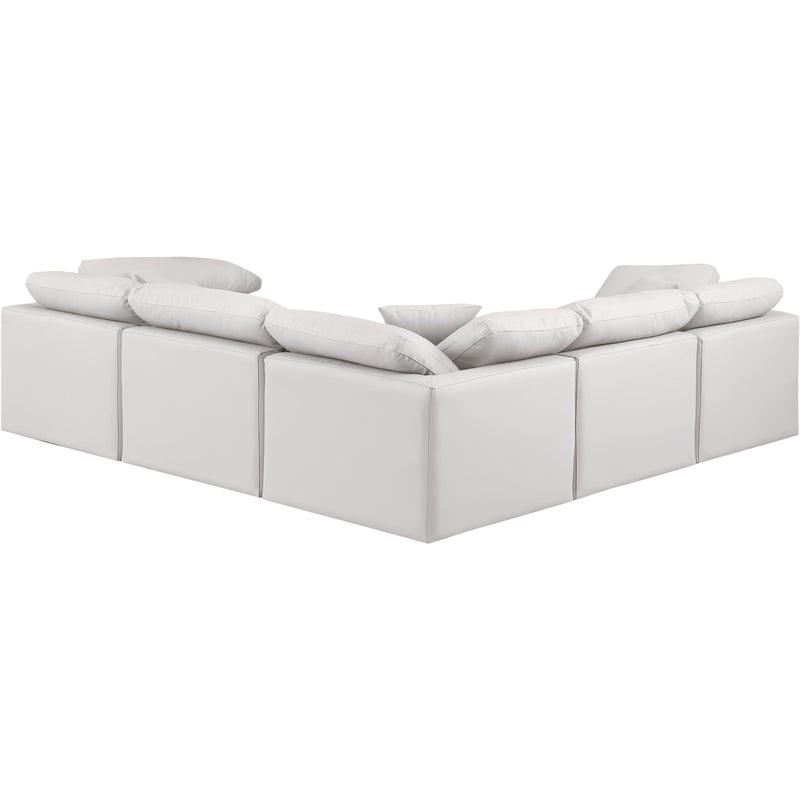 Meridian Indulge Cream Vegan Leather Modular Sectional IMAGE 3