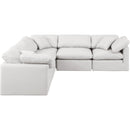 Meridian Indulge Cream Vegan Leather Modular Sectional IMAGE 4