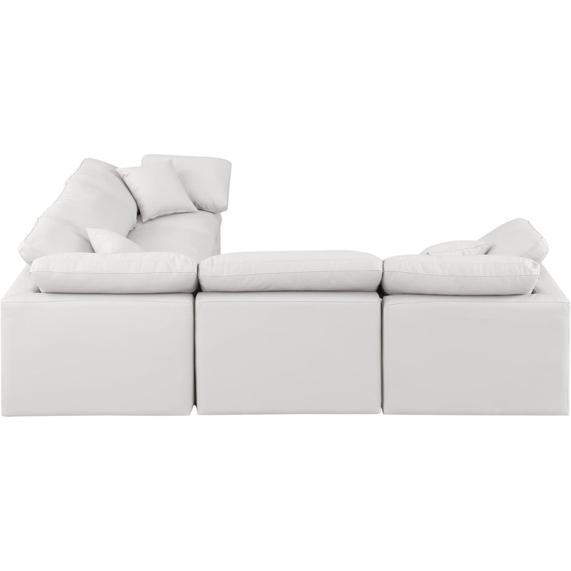 Meridian Indulge Cream Vegan Leather Modular Sectional IMAGE 5