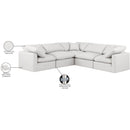 Meridian Indulge Cream Vegan Leather Modular Sectional IMAGE 9