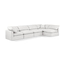 Meridian Indulge Cream Vegan Leather Modular Sectional IMAGE 1