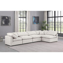 Meridian Indulge Cream Vegan Leather Modular Sectional IMAGE 2