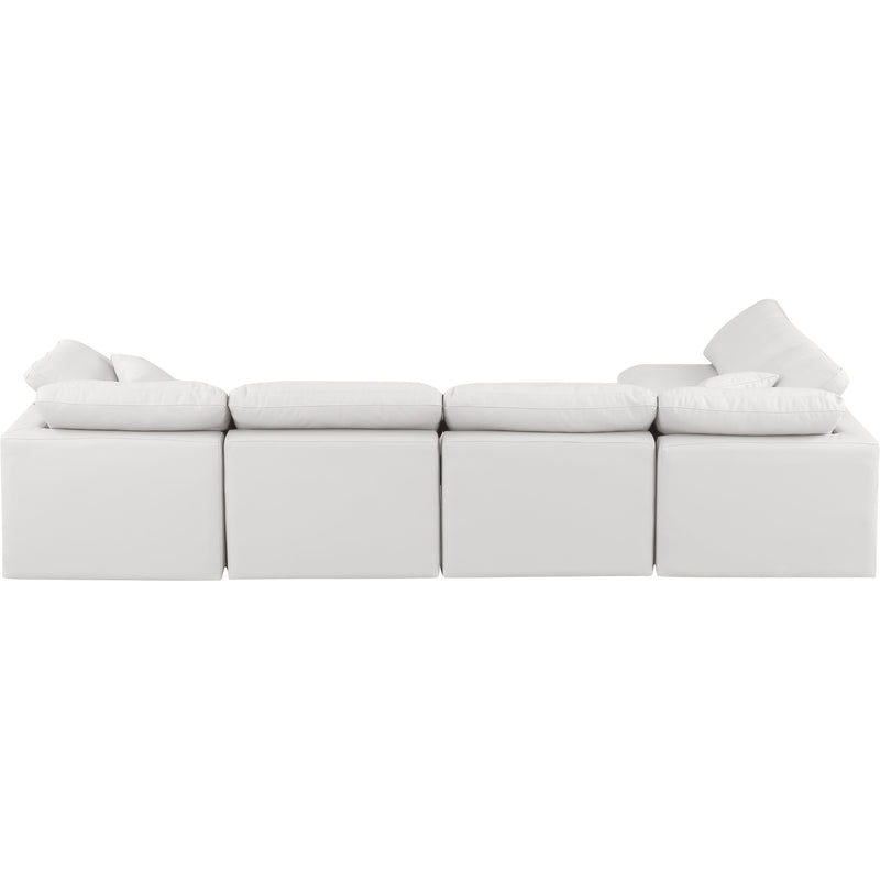 Meridian Indulge Cream Vegan Leather Modular Sectional IMAGE 3