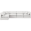 Meridian Indulge Cream Vegan Leather Modular Sectional IMAGE 4