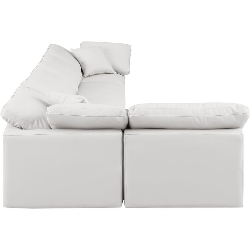 Meridian Indulge Cream Vegan Leather Modular Sectional IMAGE 5