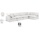 Meridian Indulge Cream Vegan Leather Modular Sectional IMAGE 8