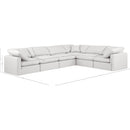 Meridian Indulge Cream Vegan Leather Modular Sectional IMAGE 10