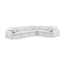 Meridian Indulge Cream Vegan Leather Modular Sectional IMAGE 1