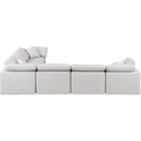 Meridian Indulge Cream Vegan Leather Modular Sectional IMAGE 3