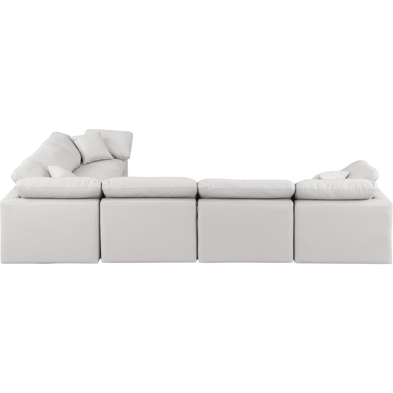Meridian Indulge Cream Vegan Leather Modular Sectional IMAGE 3