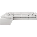 Meridian Indulge Cream Vegan Leather Modular Sectional IMAGE 4