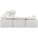 Meridian Indulge Cream Vegan Leather Modular Sectional IMAGE 5