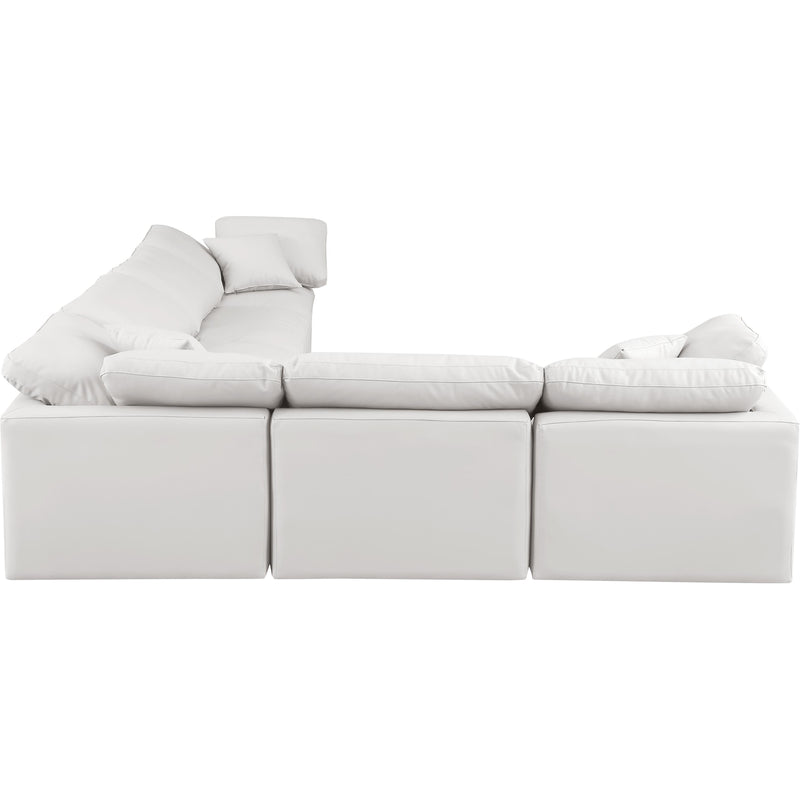 Meridian Indulge Cream Vegan Leather Modular Sectional IMAGE 5