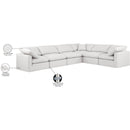 Meridian Indulge Cream Vegan Leather Modular Sectional IMAGE 9