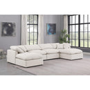 Meridian Indulge Cream Vegan Leather Modular Sectional IMAGE 2