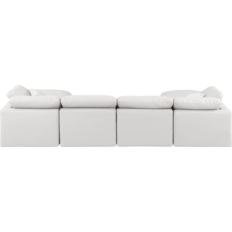 Meridian Indulge Cream Vegan Leather Modular Sectional IMAGE 3