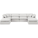 Meridian Indulge Cream Vegan Leather Modular Sectional IMAGE 4