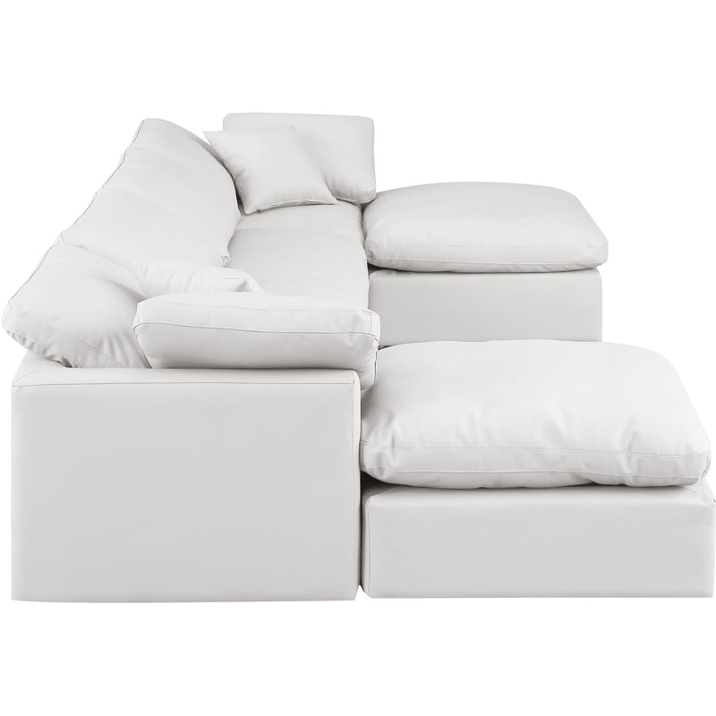 Meridian Indulge Cream Vegan Leather Modular Sectional IMAGE 5