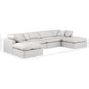 Meridian Indulge Cream Vegan Leather Modular Sectional IMAGE 8