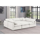 Meridian Indulge Cream Vegan Leather Modular Sectional IMAGE 2