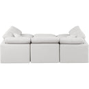 Meridian Indulge Cream Vegan Leather Modular Sectional IMAGE 3