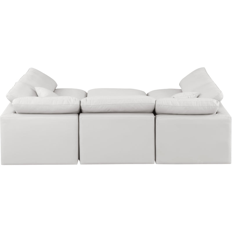 Meridian Indulge Cream Vegan Leather Modular Sectional IMAGE 3