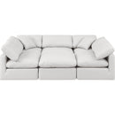 Meridian Indulge Cream Vegan Leather Modular Sectional IMAGE 4