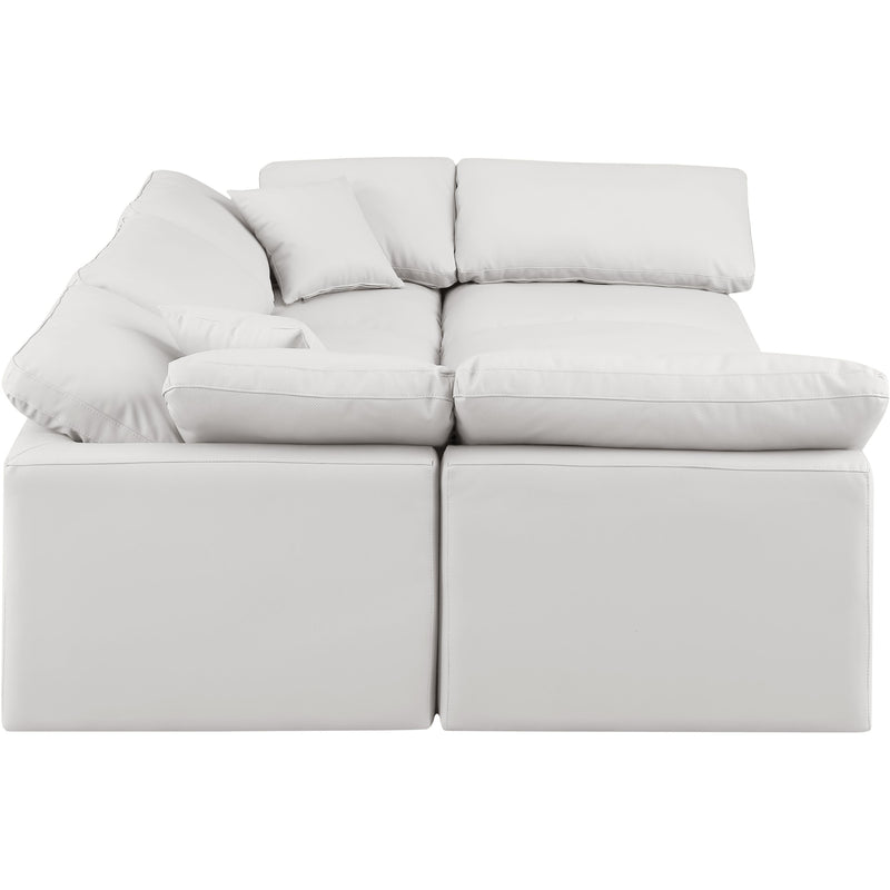 Meridian Indulge Cream Vegan Leather Modular Sectional IMAGE 5