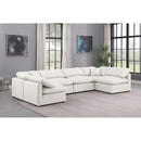 Meridian Indulge Cream Vegan Leather Modular Sectional IMAGE 2