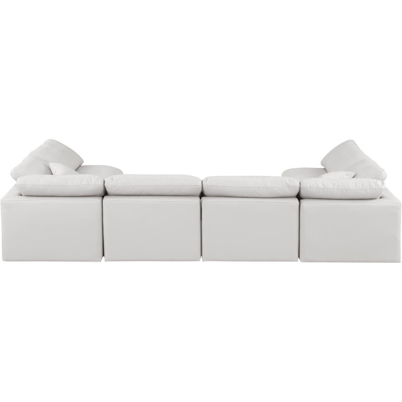 Meridian Indulge Cream Vegan Leather Modular Sectional IMAGE 3