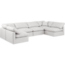 Meridian Indulge Cream Vegan Leather Modular Sectional IMAGE 4
