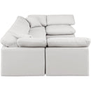 Meridian Indulge Cream Vegan Leather Modular Sectional IMAGE 5