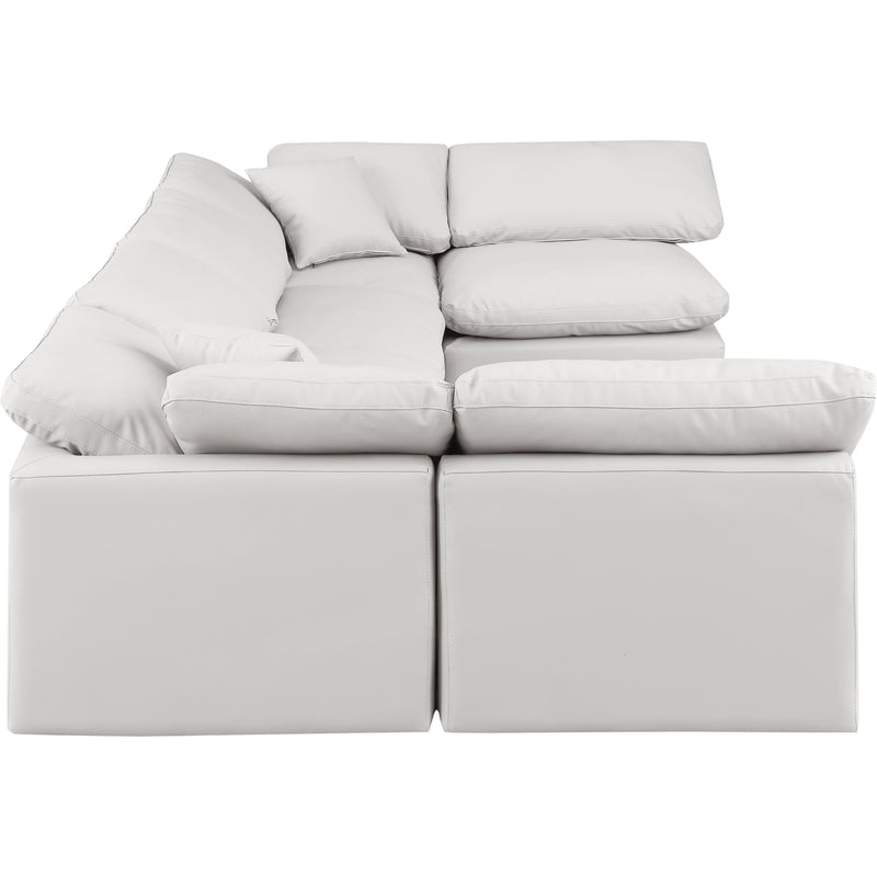 Meridian Indulge Cream Vegan Leather Modular Sectional IMAGE 5