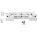 Meridian Indulge Cream Vegan Leather Modular Sectional IMAGE 8