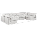 Meridian Indulge Cream Vegan Leather Modular Sectional IMAGE 9
