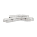 Meridian Indulge Cream Vegan Leather Modular Sectional IMAGE 1