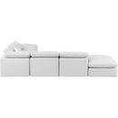 Meridian Indulge Cream Vegan Leather Modular Sectional IMAGE 3