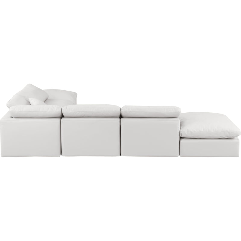 Meridian Indulge Cream Vegan Leather Modular Sectional IMAGE 3