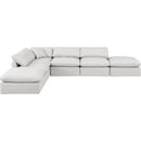 Meridian Indulge Cream Vegan Leather Modular Sectional IMAGE 4