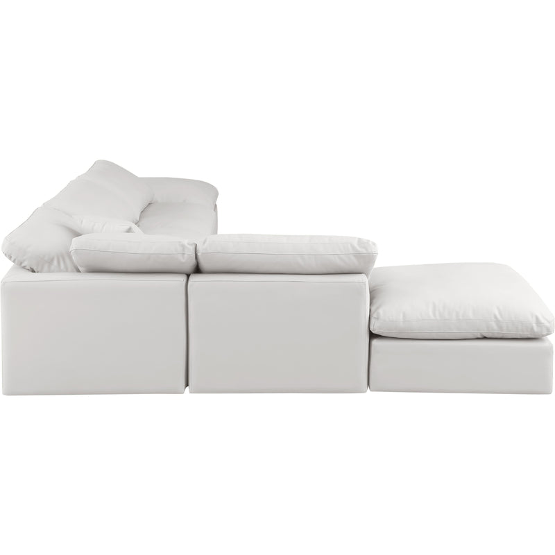 Meridian Indulge Cream Vegan Leather Modular Sectional IMAGE 5