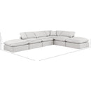 Meridian Indulge Cream Vegan Leather Modular Sectional IMAGE 9