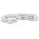 Meridian Indulge Cream Vegan Leather Modular Sectional IMAGE 10